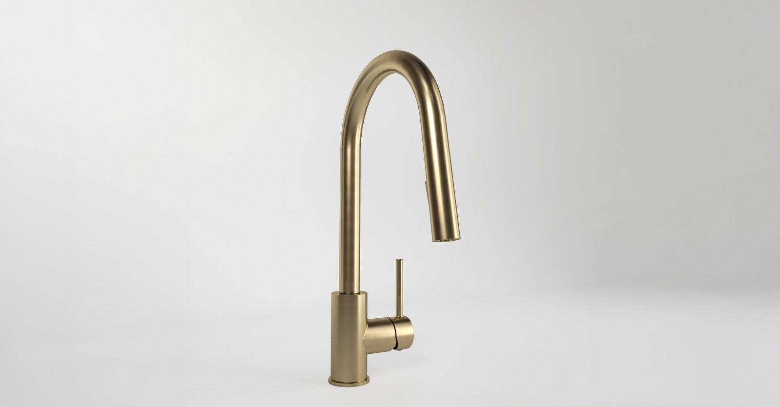 A kitchen faucet rendered for L’EAU